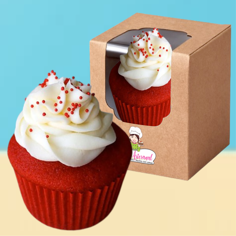 Cupcakes Red Velvet artesanales en Cali - Crema de queso y sabor premium