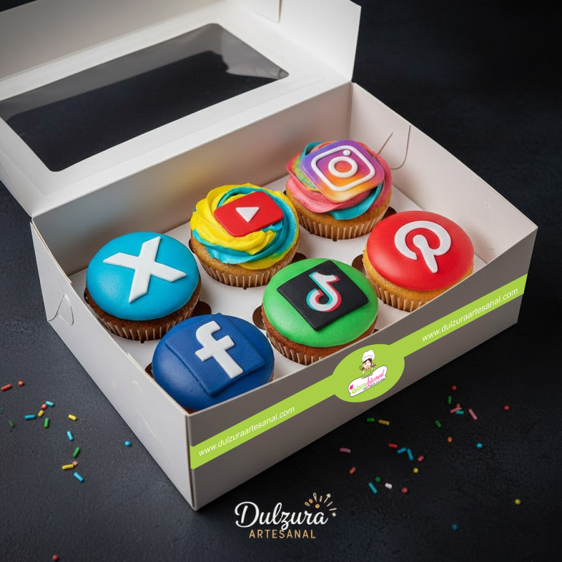 Cupcakes temáticos de TikTok e Instagram en Cali