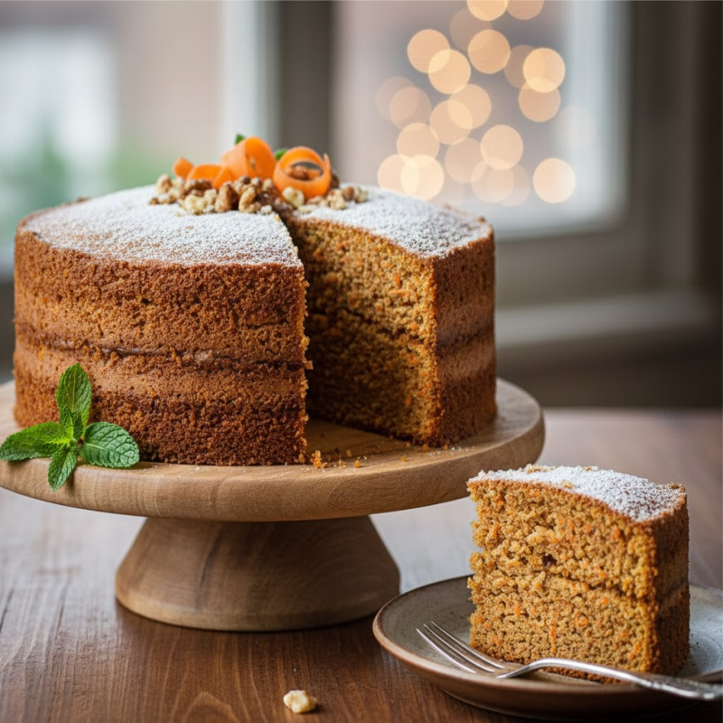 Torta de zanahoria saludable sin azúcar en Cali - Repostería funcional